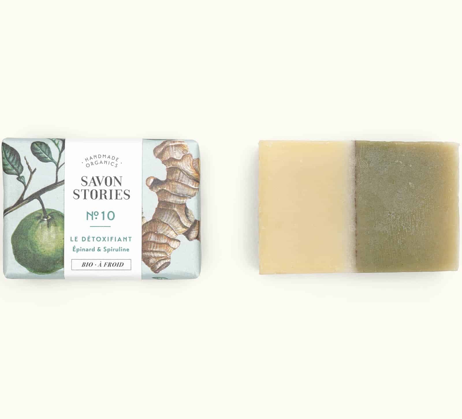 N°10 Le Détoxifiant Savon Bio & Naturel Détox Épinard
