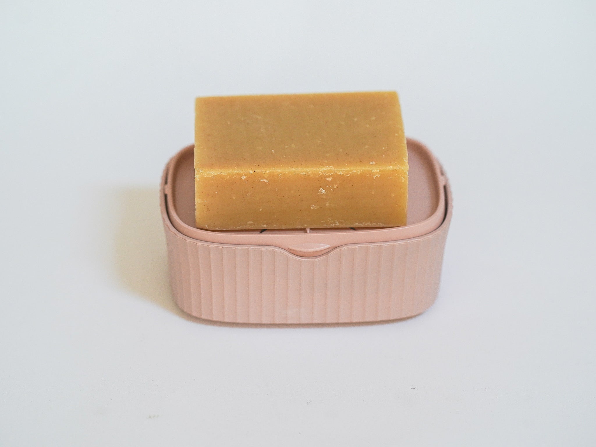 Boîte à savon rectangulaire - rose poudré