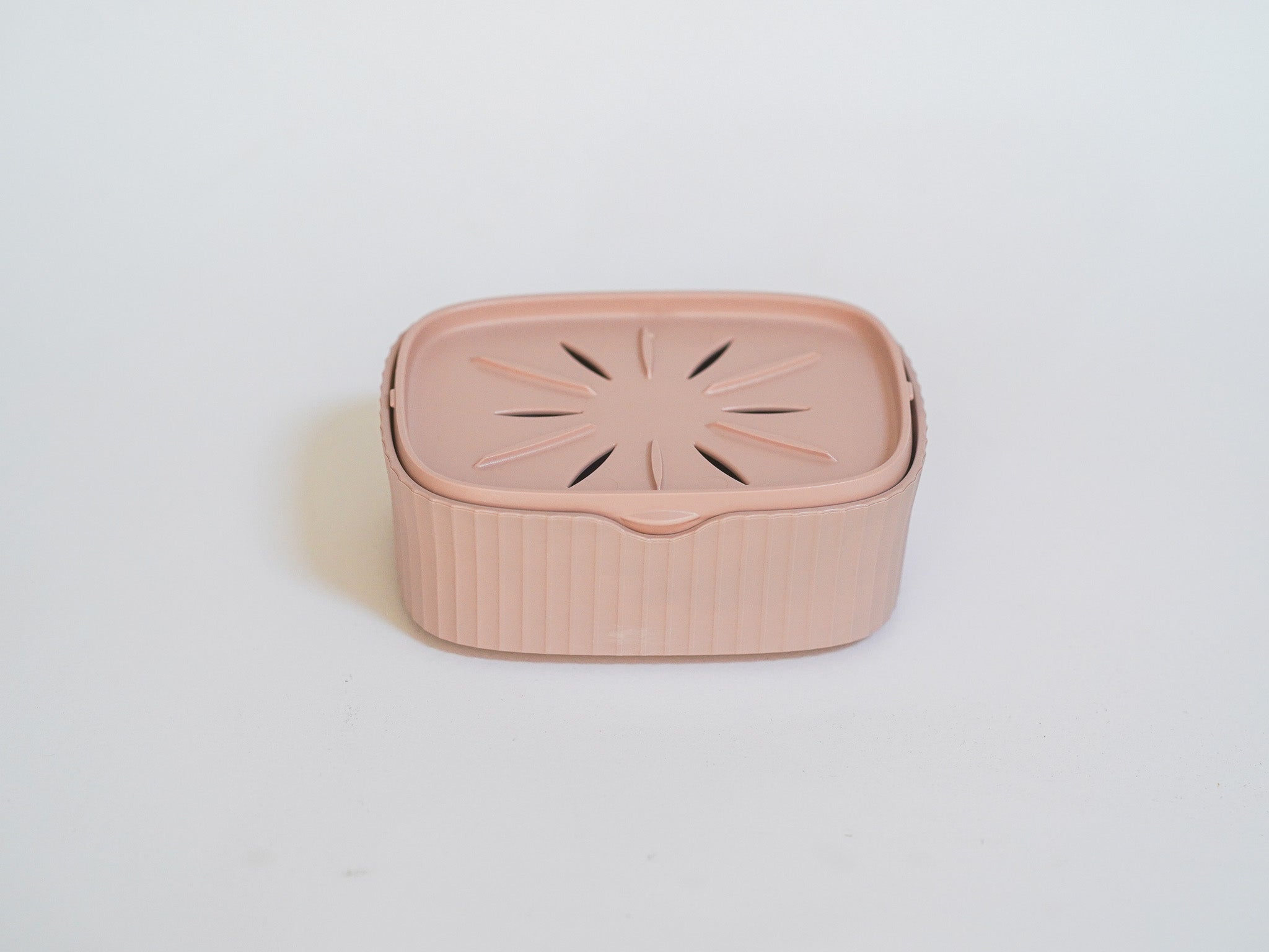 Boîte à savon rectangulaire - rose poudré