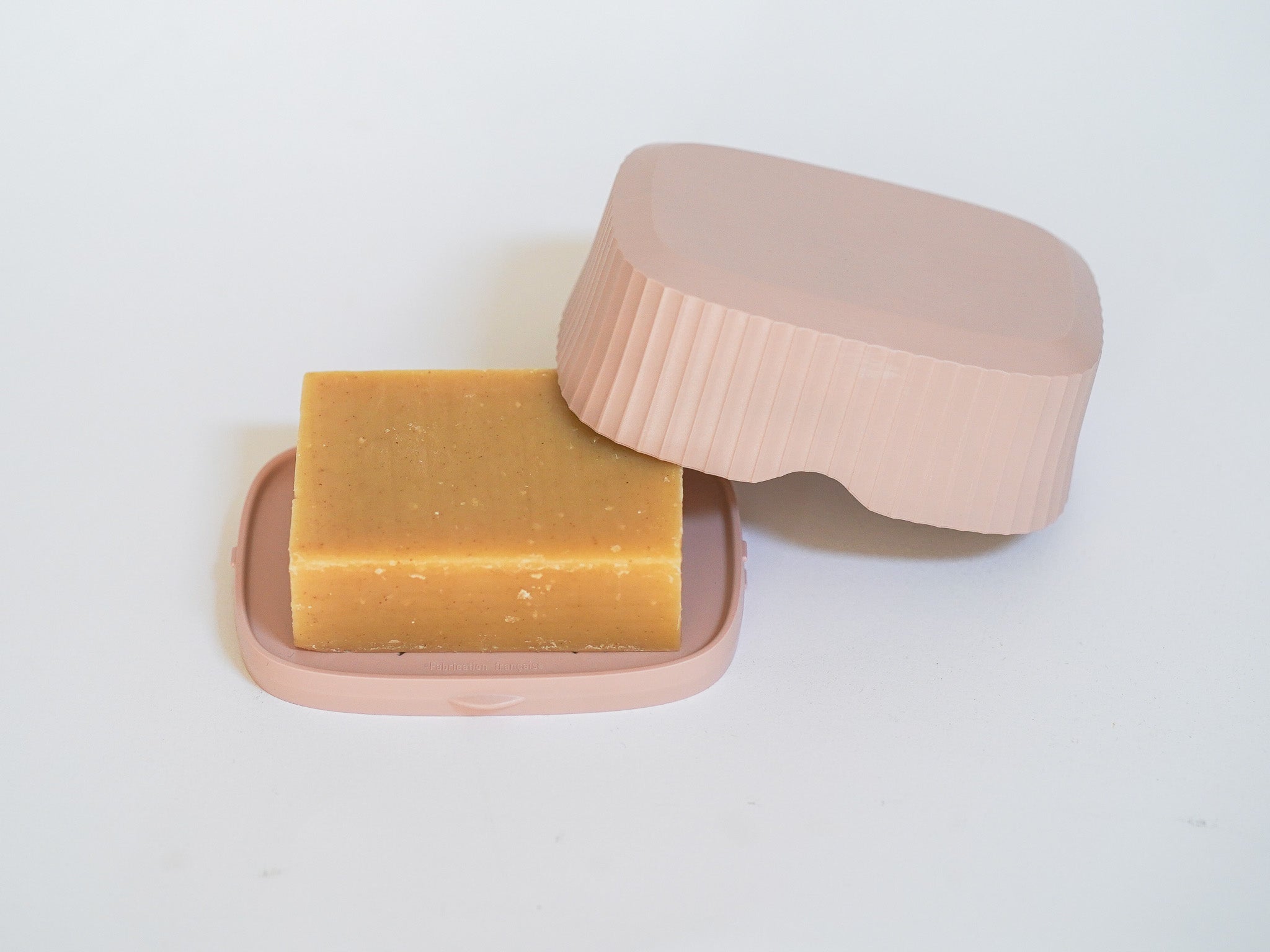 Boîte à savon rectangulaire - rose poudré