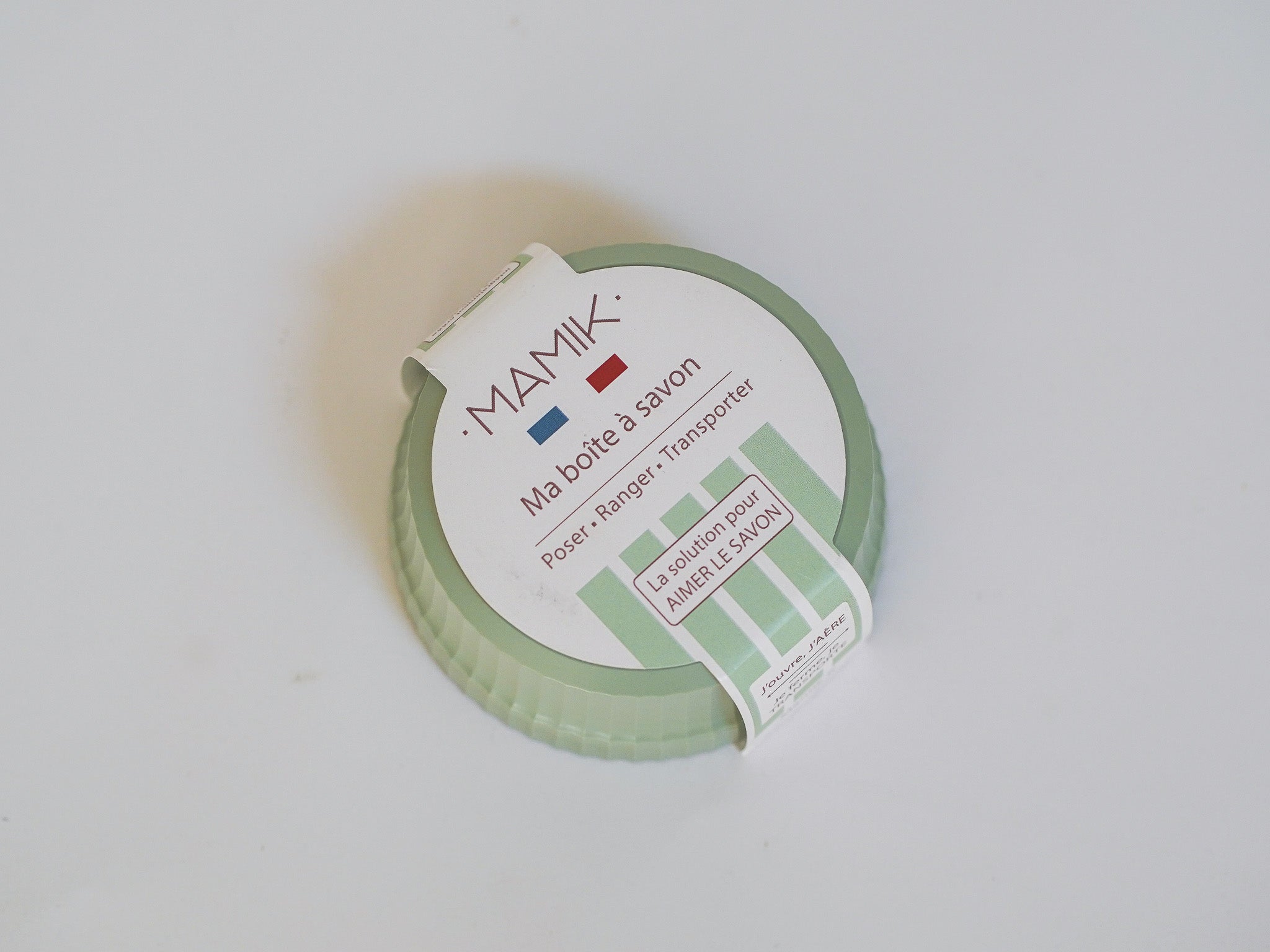 Boîte à savon ronde - vert tilleul