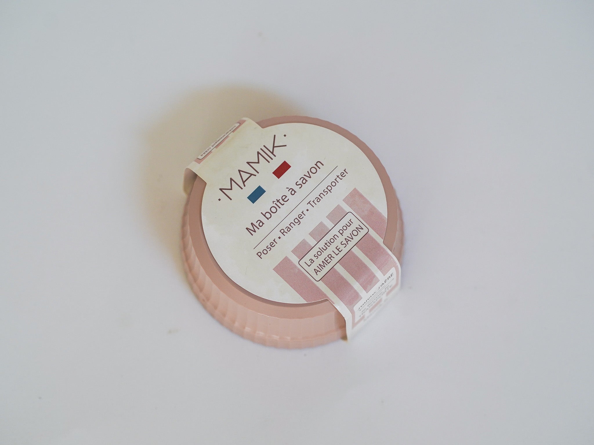 Boîte à savon ronde - rose poudré