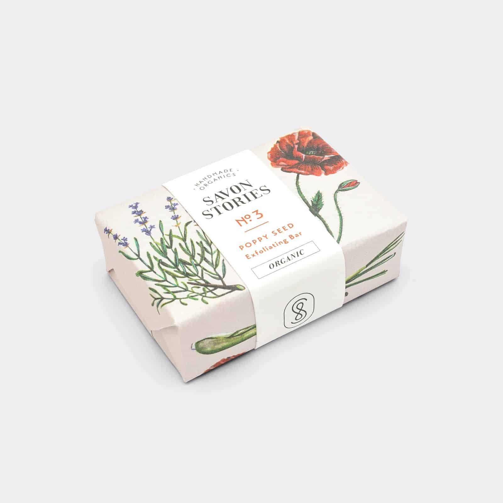 N°3 Organic &amp;amp; Natural Soap Exfoliant with Poppy Seeds
